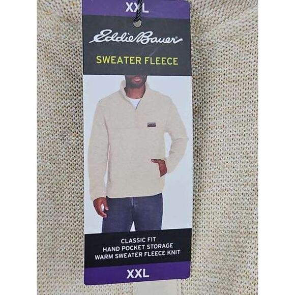 New Men's Eddie Bauer Fleece Sweater - Picture 2 of 4